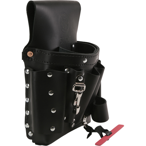 Extra-Capacity Tool Pouches, Multiple Tool Holder, Leather, 8 Pockets Superchem Industries
