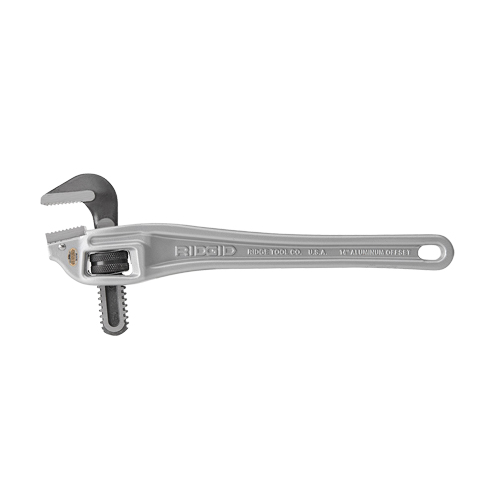 Off-Set Pipe Wrench, 2" Jaw Capacity, 14" Long Superchem Industries