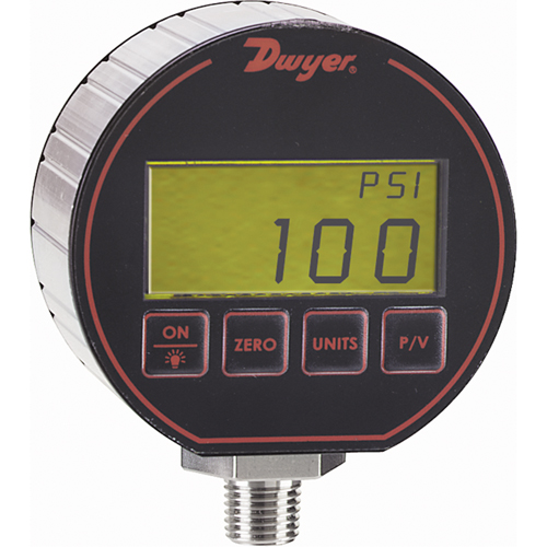Pressure Gauge, 3" , 1000 psi, Bottom Mount, Digital Superchem Industries