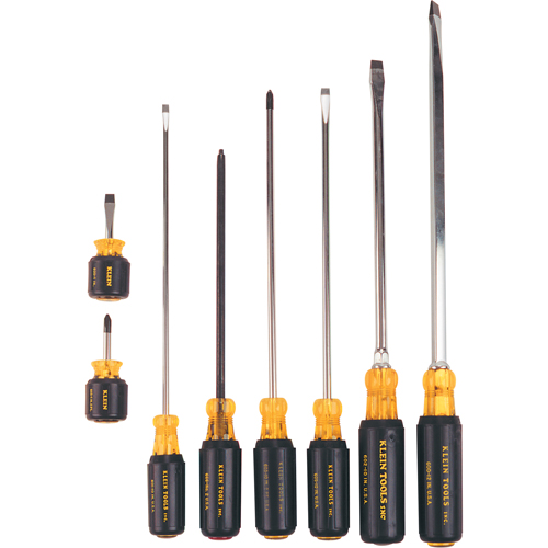 Long & Short Cushion-Grip Screwdriver Set, 8 Pcs. Superchem Industries