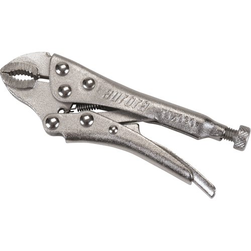 Locking Pliers with Wire Cutter, 4" Length, Curved Jaw Superchem Industries