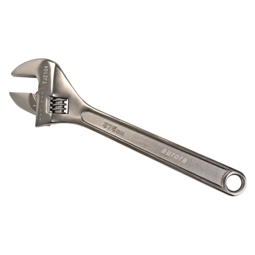 Adjustable Wrench, 15" L, 1-3/4" Max Width, Black Superchem Industries