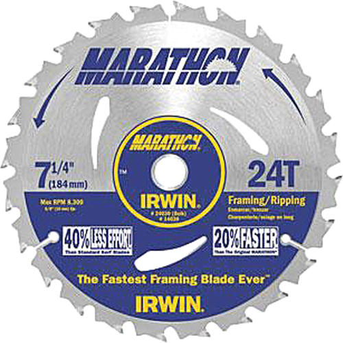 Contractor Saw Blades - Marathon&reg; Saw Blades, 7-1/4", 24 Teeth Superchem Industries