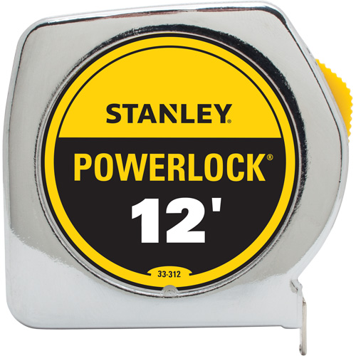 Ruban &agrave; mesurer PowerLock, 3/4" x 12', Marques de goujon Imp&eacute;rial Superchem Industries