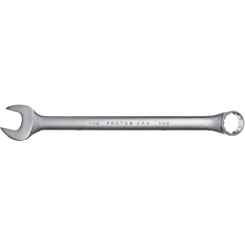 Combination Wrench, 12 Point, 1-1/2", Satin Finish Superchem Industries