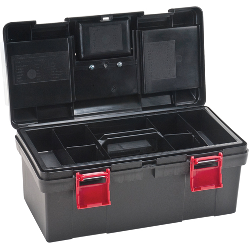 Coffres &agrave; outils en plastique, 17-1/2" la x 9-1/2" p x 8" h, Noir Superchem Industries