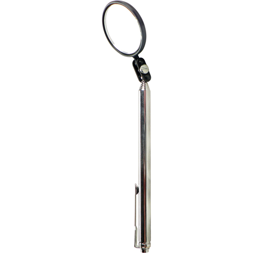 Inspection Mirror, Circular, 1-1/2" L x 1-1/2" W, Telescopic Superchem Industries