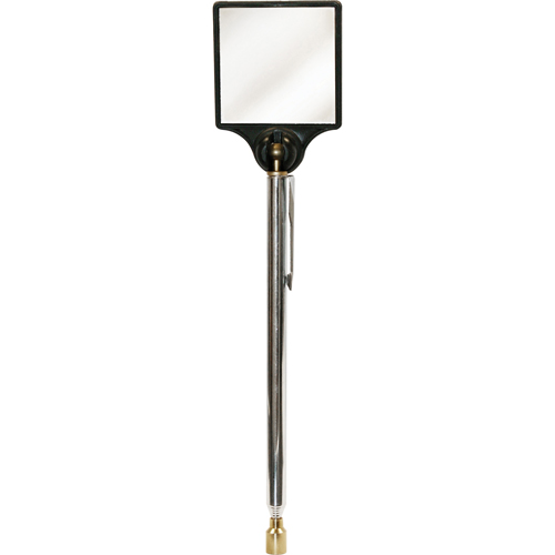 Miroir d'inspection &agrave; aimant, Carr&eacute;e, 2" lo x 2" la, T&eacute;lescopique Superchem Industries