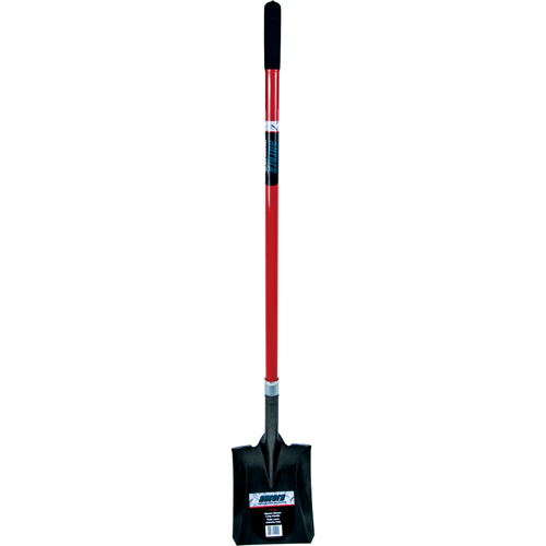 Heavy-Duty Square Shovel, Fibreglass, Carbon Steel Blade, Straight Handle, 47-1/2" Long Superchem Industries