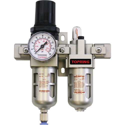 Airflo Compact Filter/Regulator & Lubricator (Gauge Included), 1/4" NPT Superchem Industries