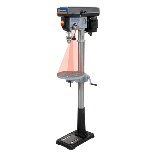 Perceuses &agrave; colonne de plancher avec laser, 13", Mandrin 5/8", 3600 tr/min Superchem Industries