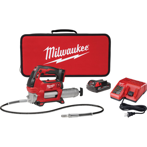 M18 Cordless 2-Speed Grease Gun Kit, Lithium-Ion, 18 V Superchem Industries