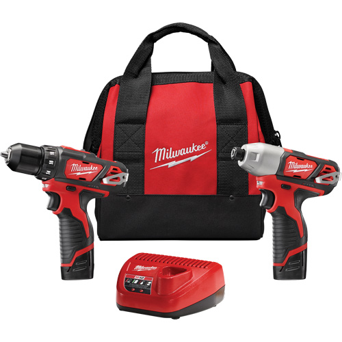 M12 Cordless 2-Tool Combo Kit, Lithium-Ion, 12 V Superchem Industries