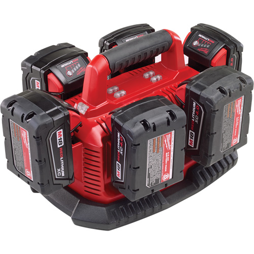 Chargeur de type s&eacute;quentiel pour six piles M18, 18 V, Lithium-ion Superchem Industries