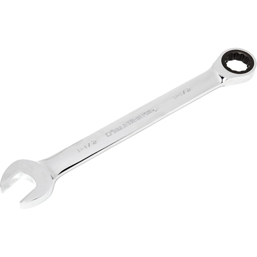 Ratcheting Combination Wrench, 12 Point, 1-1/2", Chrome Finish Superchem Industries