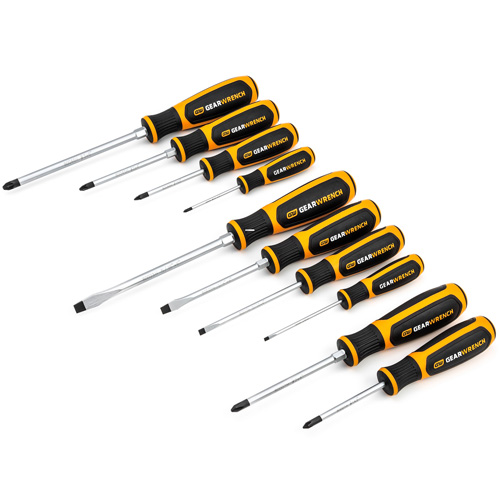 Phillips&reg;/Slotted/Pozidriv&reg; Dual Material Screwdriver Set, 10 Pcs. Superchem Industries