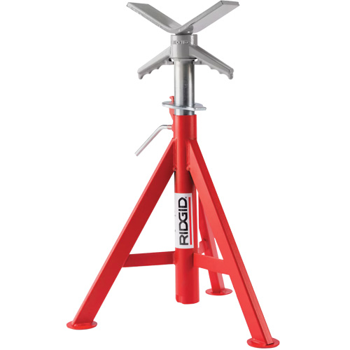 V Head Low Pipe Stand # VJ-98, 51-96 cm Height Adjustment, 12" Max. Pipe Capacity, 2500 lbs. Max. Weight Capacity Superchem Industries