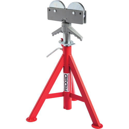 Roller Head Low Pipe Stand #RJ-98, 59-104 cm Height Adjustment, 12" Max. Pipe Capacity, 1000 lbs. Max. Weight Capacity Superchem Industries