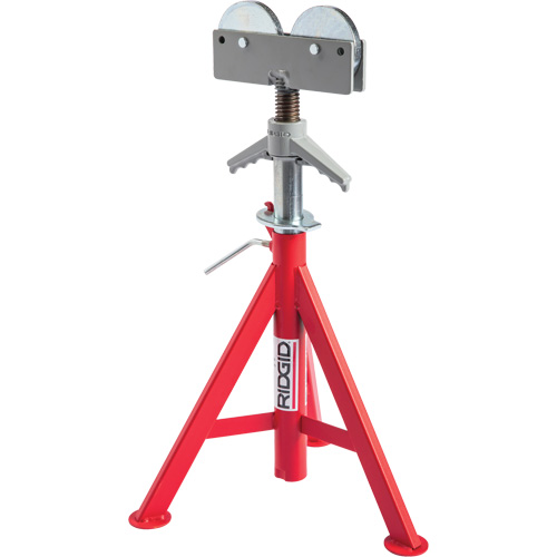 Roller Head Low Pipe Stand #RJ-98, 59-104 cm Height Adjustment, 12" Max. Pipe Capacity, 1000 lbs. Max. Weight Capacity Superchem Industries