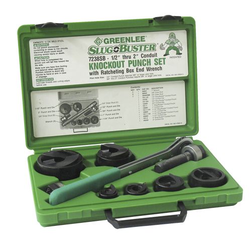 Ensemble de poinçonnage avec cliquet et poinçons SlugBuster Superchem Industries