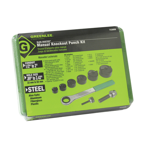 Ensemble de poinçonnage avec cliquet et poinçons SlugBuster Superchem Industries