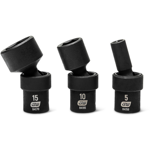 12-Piece 1/4" Drive 6 Point Universal impact Metric Flex Socket Set Superchem Industries