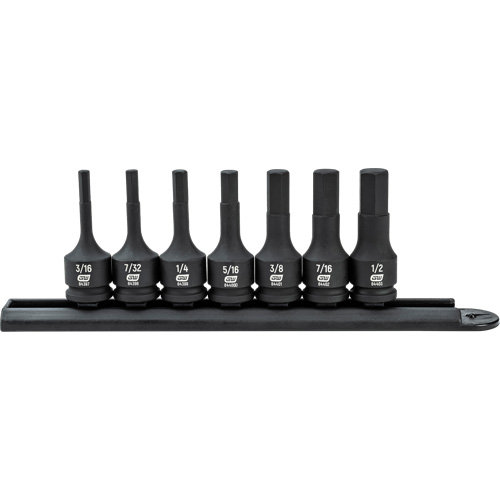 Hex Bit Impact SAE Socket Set, 7 Pieces Superchem Industries