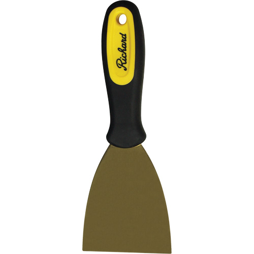 Stiff Wall Scrapers, Brass Blade, 3" Wide, Plastic Handle Superchem Industries