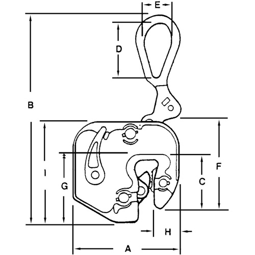 &eacute;lingue l&egrave;ve-t&ocirc;le GXL, 1000 lb (0,5 tonne), Ouverture de la m&acirc;choire de 1/16" - 5/8" Superchem Industries