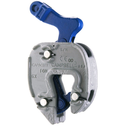 GX Plate Clamp with Chain Connector, 1000 lbs. (0.5 tons), 1/16" - 5/16" Jaw Opening Superchem Industries