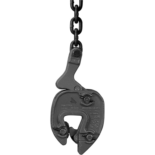 GX Plate Clamp with Chain Connector, 1000 lbs. (0.5 tons), 1/16" - 5/16" Jaw Opening Superchem Industries