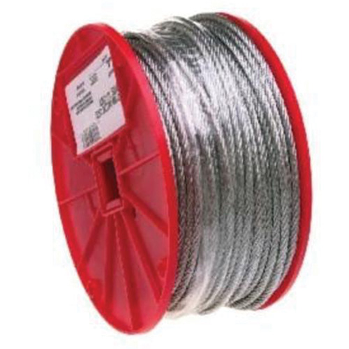 Wire Cable, 500' (152.4 m) x 1/16", 96 lbs. (0.048 tons), Galvanized Superchem Industries