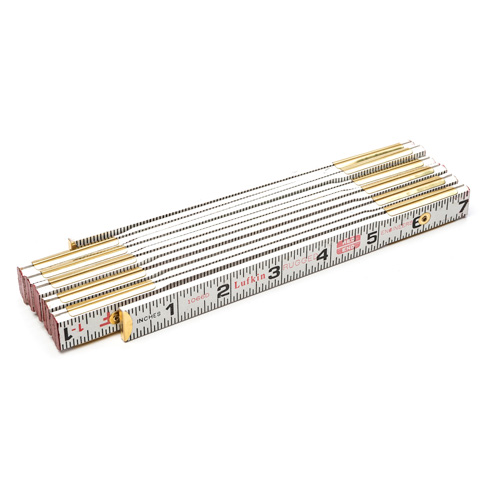 Folding Wood Rule, 6' L, Wood, 1/6" Graduations Superchem Industries