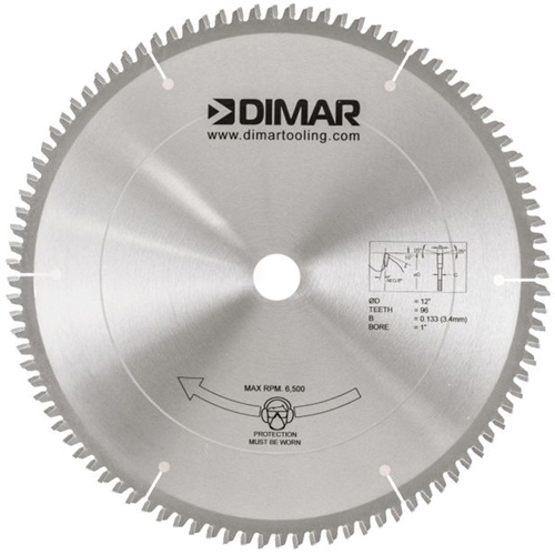 Melamine Saw Blade, 12", 96 Teeth, Wood Use Superchem Industries