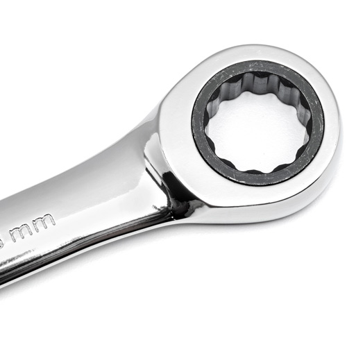 72-Tooth Ratcheting Combination Wrench, 12 Point, 30 mm, Chrome/Polished Finish Superchem Industries