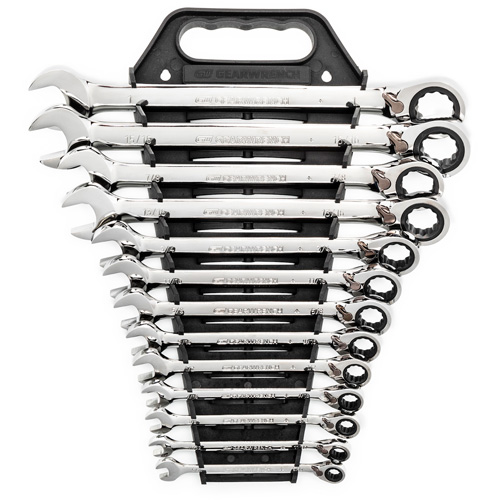 72-Tooth 12 Point Reversible Ratcheting SAE Wrench Set, Combination, 13 Pieces, Imperial Superchem Industries