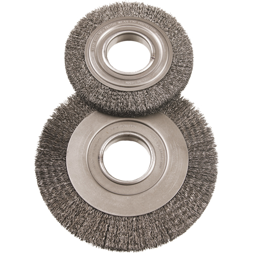 6" Major Wire Wheel Brushes, 6" Dia., 0.012" Fill, 2" Arbor Superchem Industries