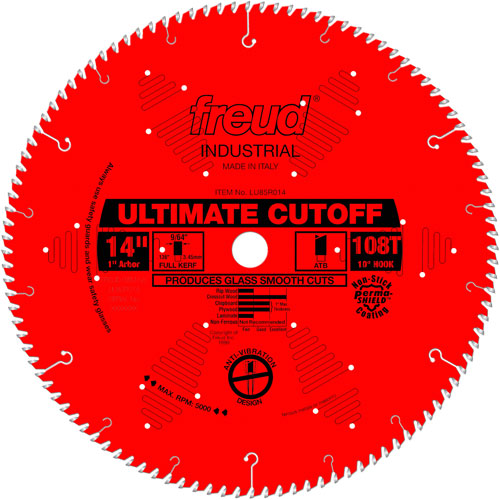 TCS Industrial Saw Blade - Crosscut & Finishing, 14", 108 Teeth, Wood Use Superchem Industries
