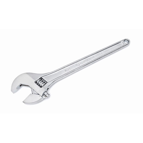 Adjustable Tapered Handle Wrench - Carded, 15" L, 1-11/16"/43 mm Max Width, Chrome/Polished Superchem Industries