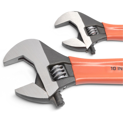 Black Oxide Wrench Set with Cushion Grips, Adjustable, 2 Pieces, Imperial and Metric Superchem Industries