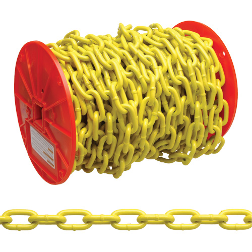 Proof Coil Chain, Low Carbon Steel, 3/16" x 100' (30.4 m) L, Grade 30, 800 lbs. (0.4 tons) Load Capacity Superchem Industries