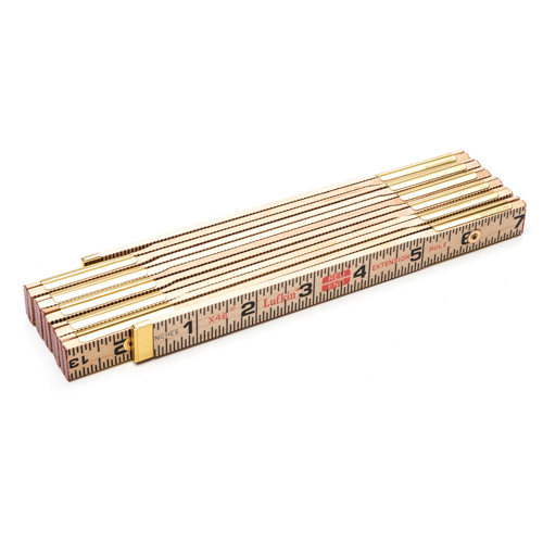 Folding Rule, 6' L, Wood, 1/16" Graduations Superchem Industries