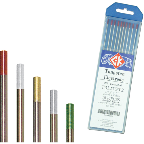 &eacute;lectrodes de tungst&egrave;ne, 0,020" dia. x 7" lo Superchem Industries