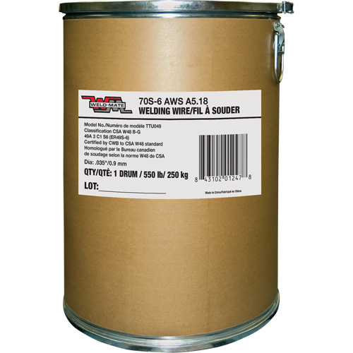 ER70S6 Welding Wire, Carbon Steel, 0.035" Diameter Superchem Industries