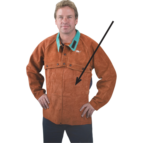 Tablier en cuir, 14" lo, Lava Brown Superchem Industries