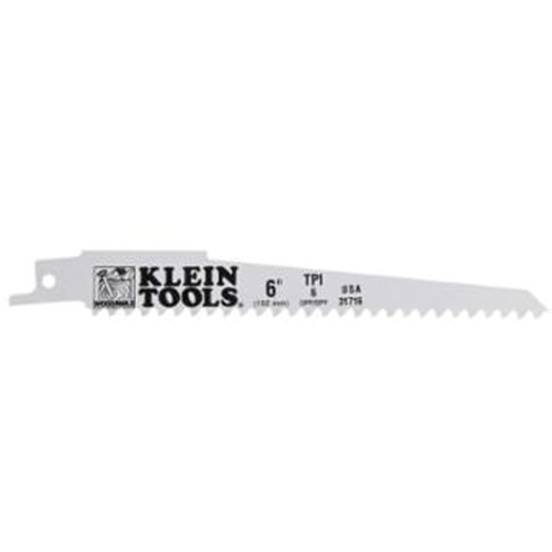 Reciprocating Saw Blades, Bi-Metal, 6 TPI, 6" L x 3/4" W Superchem Industries