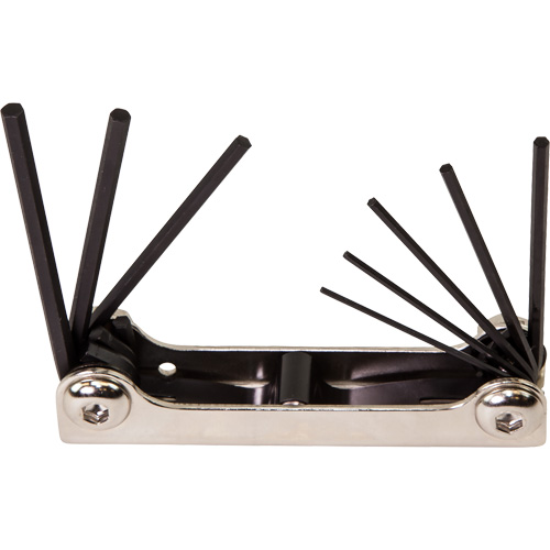 Folding Hex Key Set, 8 Pcs., Imperial Superchem Industries