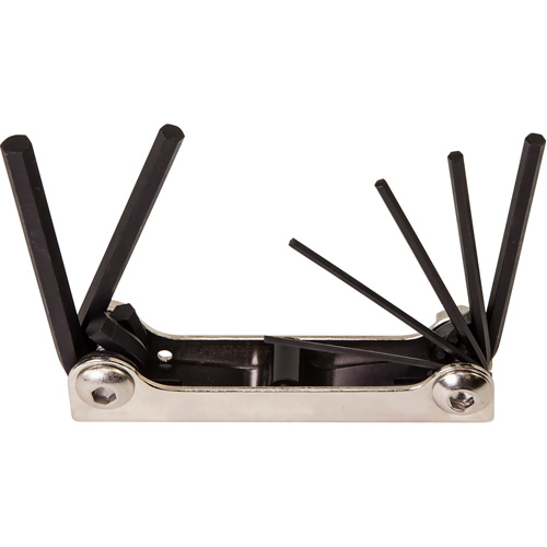 Folding Hex Key Set, 7 Pcs., Metric Superchem Industries