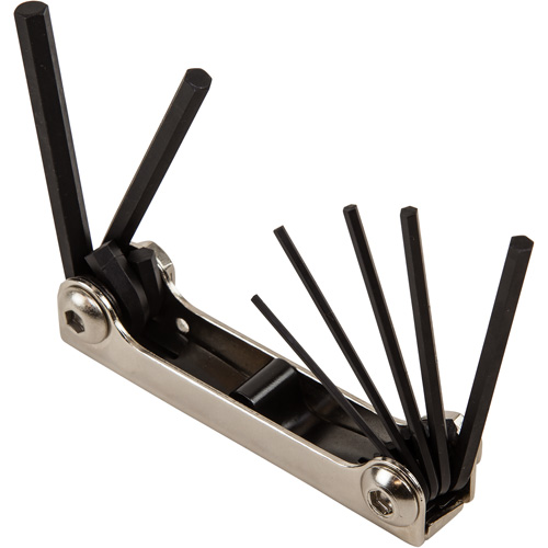 Folding Hex Key Set, 7 Pcs., Metric Superchem Industries