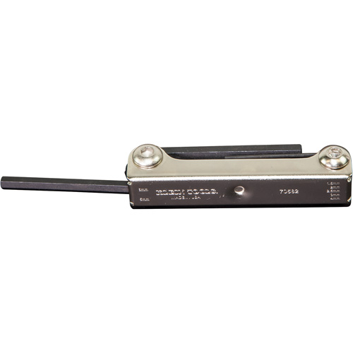 Folding Hex Key Set, 7 Pcs., Metric Superchem Industries